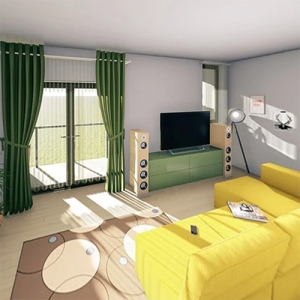 Một căn hộ phong cách trẻ trung